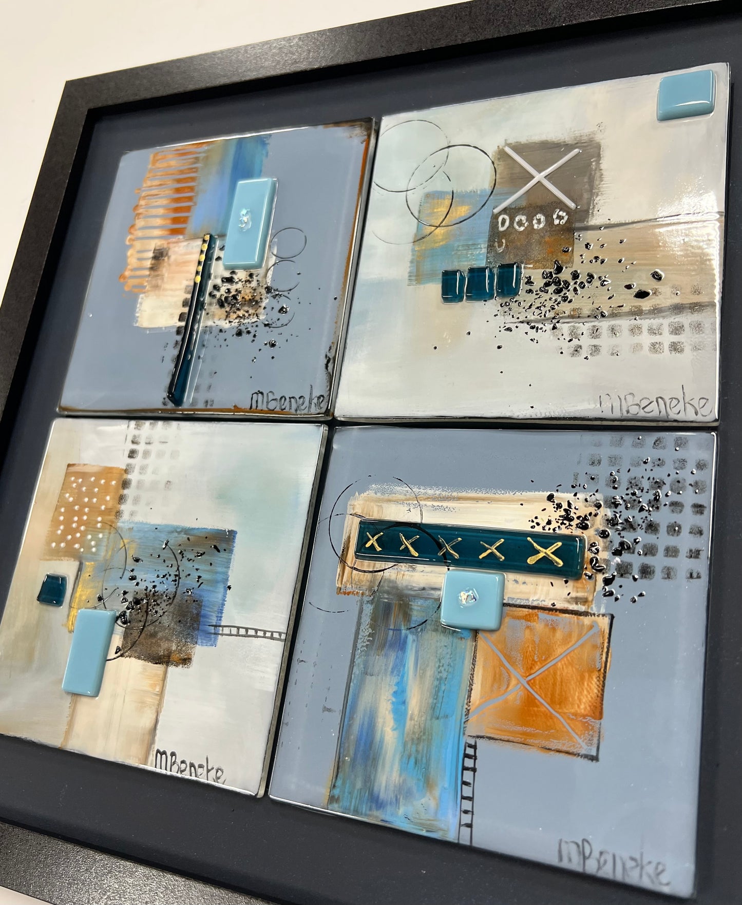 Marguerite Beneke - Gallery - 11" - 4 x 4x4" Tiles Wall Mounted