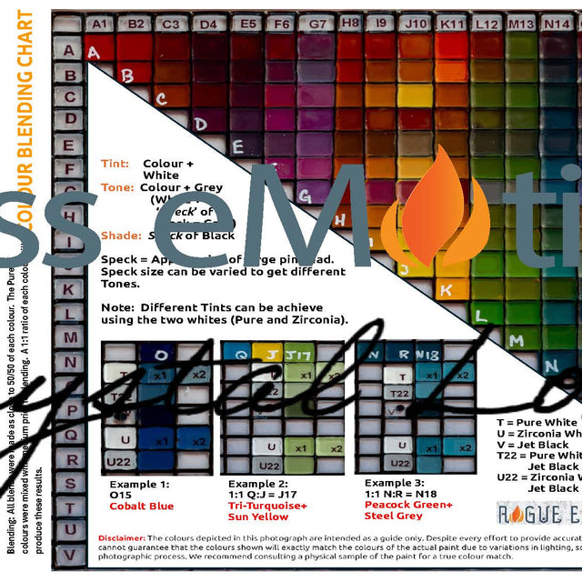 Rogue Colour Chart – Glass eMotions